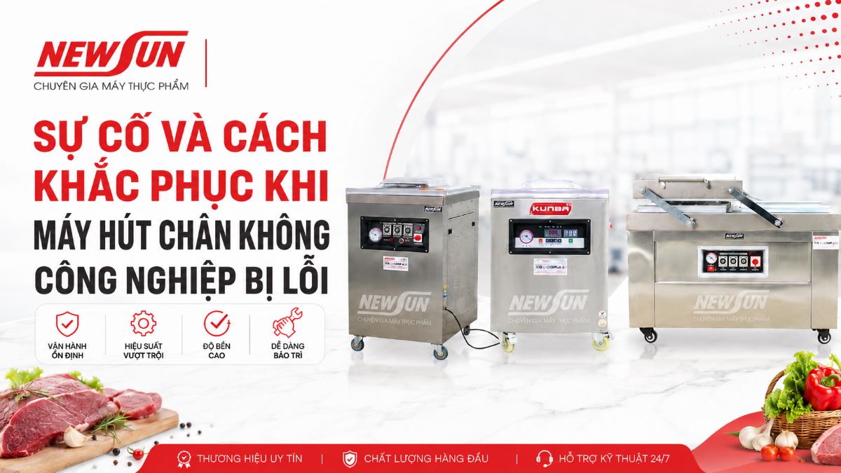 Sự cố và cách khắc phục khi máy hút chân không công nghiệp bị lỗi