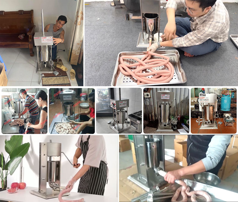 Nguyên lý hoạt động máy đùn xúc xích quay tay