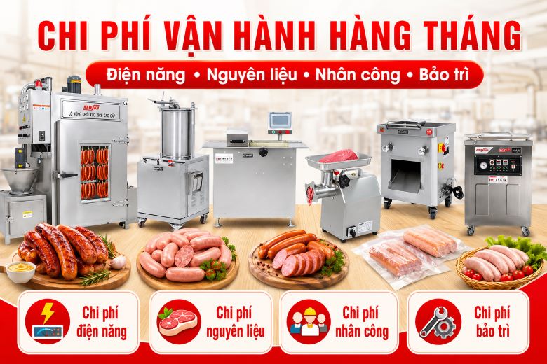 Chi phí vận hành của dây chuyền làm xúc xích