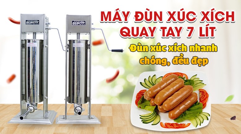 Máy đùn xúc xích quay tay 7 lít