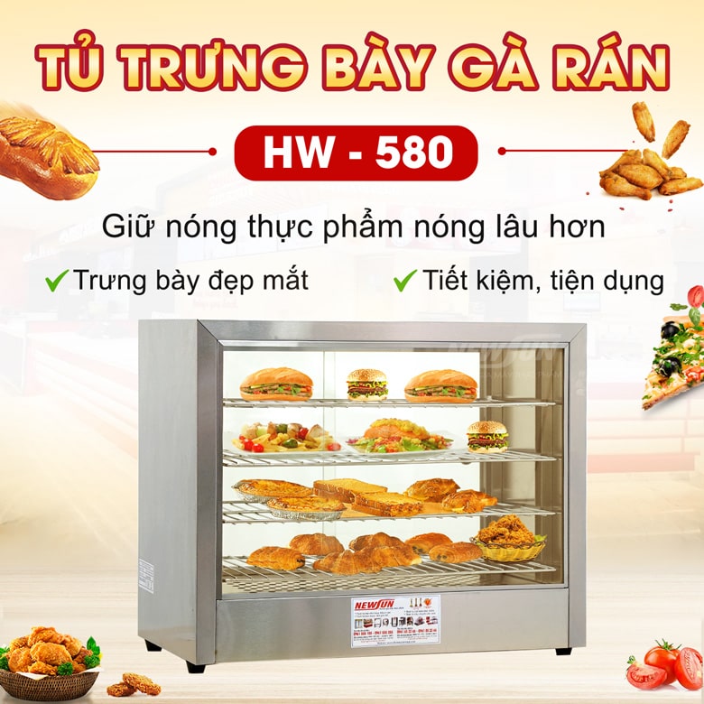 Tủ giữ nóng gà rán HW-580