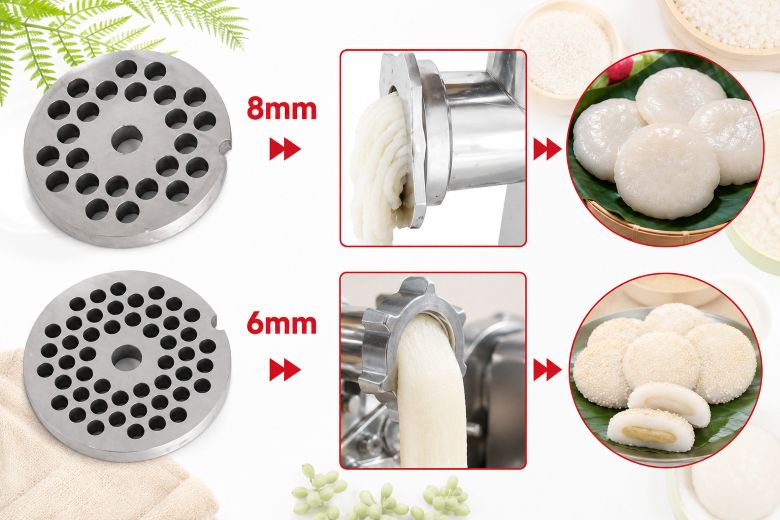Hình ảnh mặt sàng 6mm và 8mm của máy xay xôi 