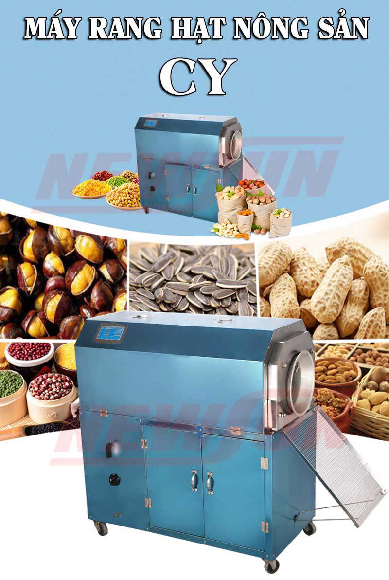 Máy rang hạt nông sản CY – lồng rang hạt inox 201