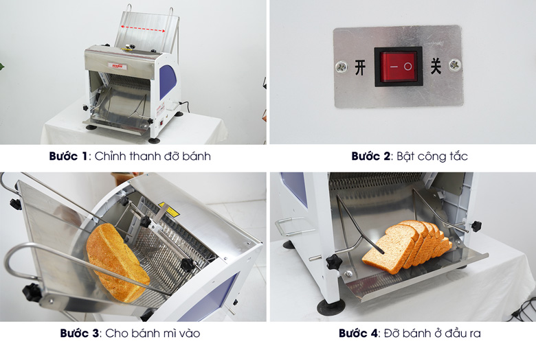 Cách vận hành máy cắt bánh mì gối HLM-37H