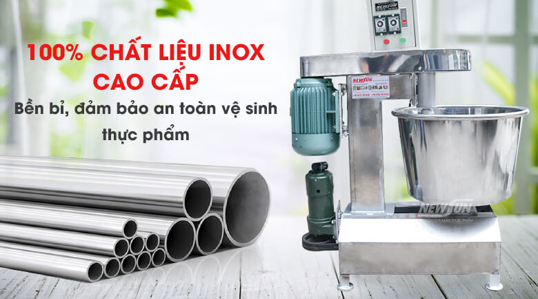 Máy trộn bột mì Việt Nam 15kg/mẻ (Khung inox) chất liệu inox cao cấp