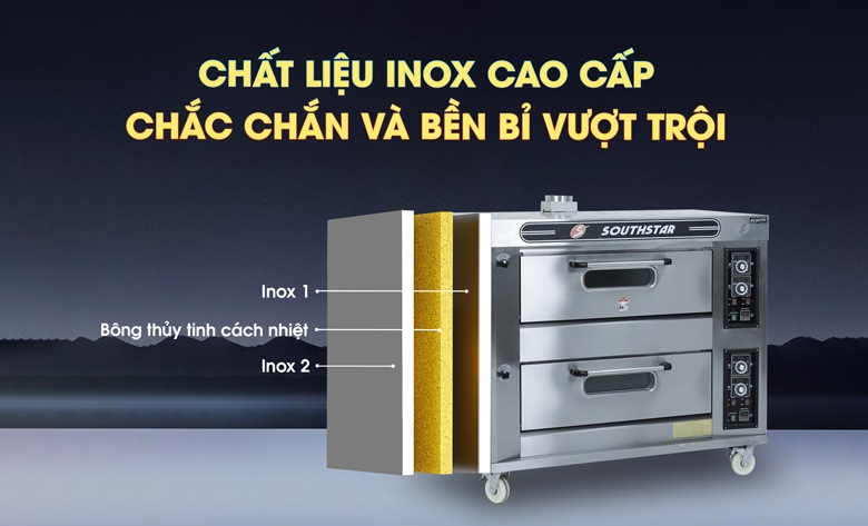 Chất liệu inox cao cấp, bền bỉ và an toàn vệ sinh Chất liệu inox cao cấp, bền bỉ và an toàn vệ sinh