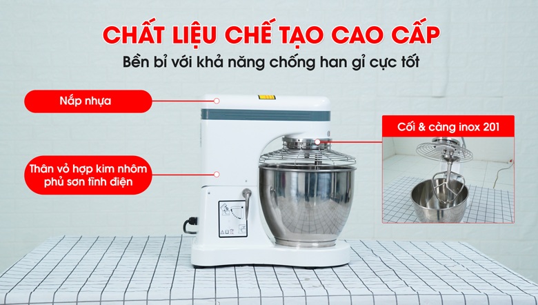 Chất liệu chế tạo cao cấp, bền chắc và an toàn vệ sinh