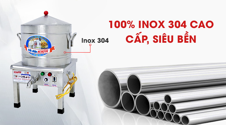 <em>Nồi sử dụng chất liệu inox 304 cao cấp để chế tạo</em>