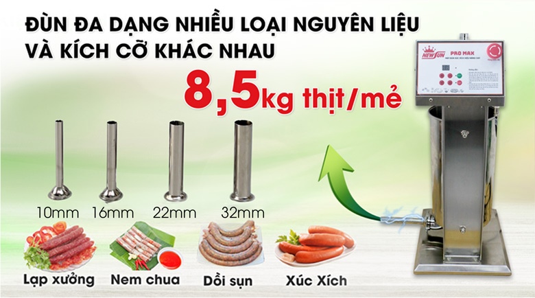 Đùn đa dạng nguyên liệu và kích cỡ khác nhau