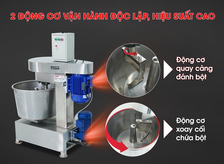 Máy trang bị 2 động cơ vận hành độc lập, hiệu suất cao Máy trang bị 2 động cơ vận hành độc lập, hiệu suất cao