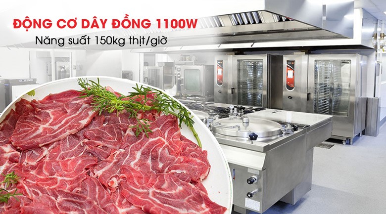 Máy thái thịt QX260 cho năng suất 150kg/giờ