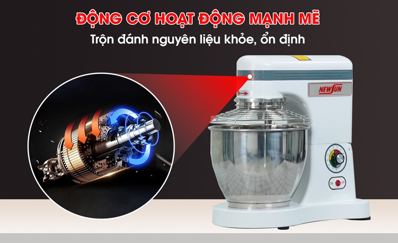 Động cơ mạnh mẽ, đánh trộn khỏe và ổn định