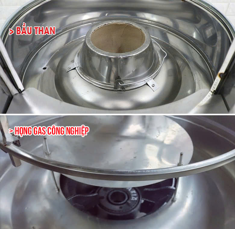 Lò quay gà vịt 680 xoay dùng bầu than hoặc họng gas công nghiệp