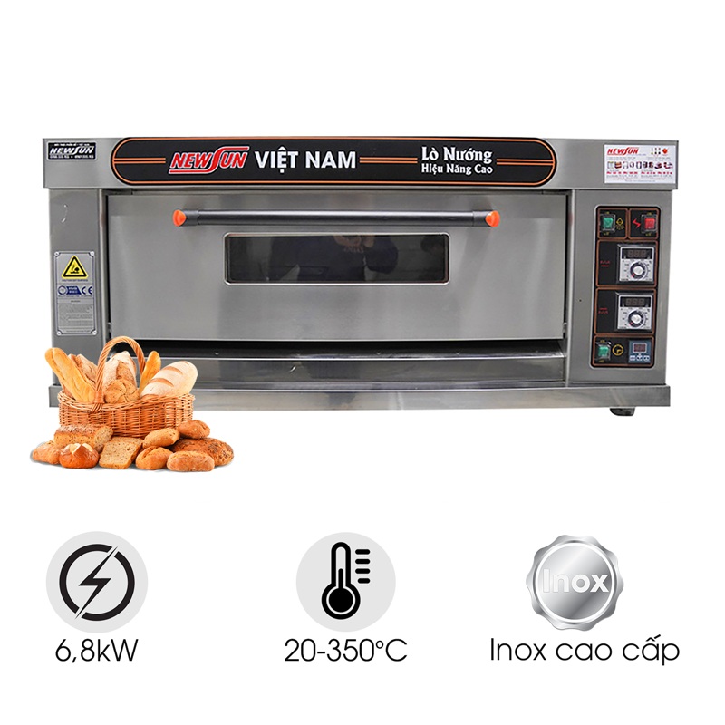 Lò nướng bánh NEWSUN 2 tầng 4 khay XYF-2KA-T (bảng điều khiển cơ)
