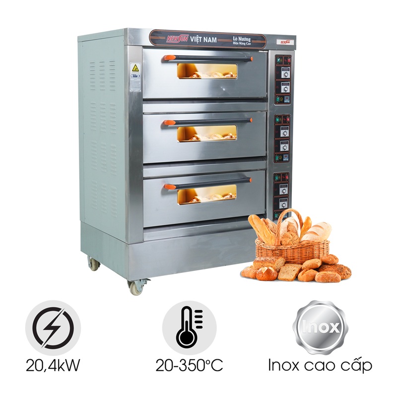 Lò nướng bánh NEWSUN 3 tầng 6 khay XYF-3KA-T (bảng điều khiển cơ)