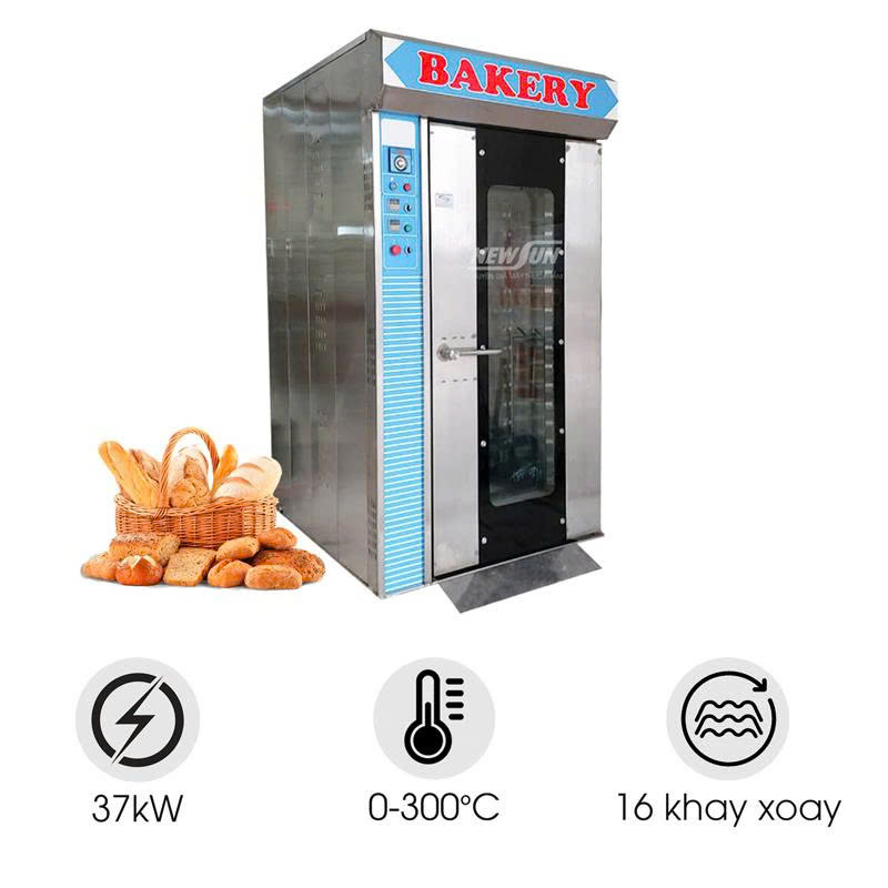 Lò nướng bánh mì xoay 16 khay NEWSUN