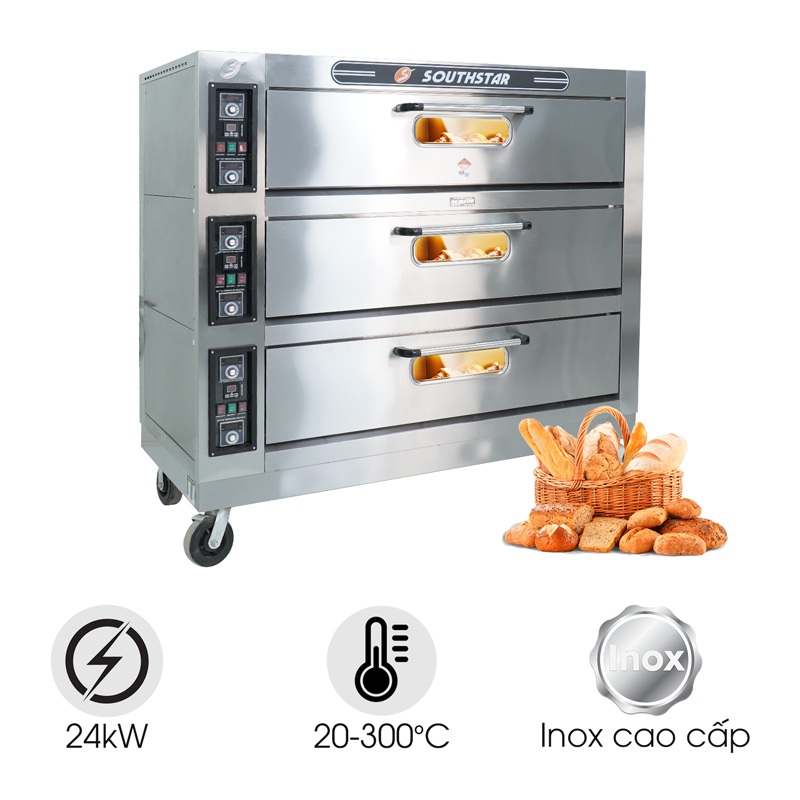 Lò nướng bánh Southstar 3 tầng 9 khay dùng điện