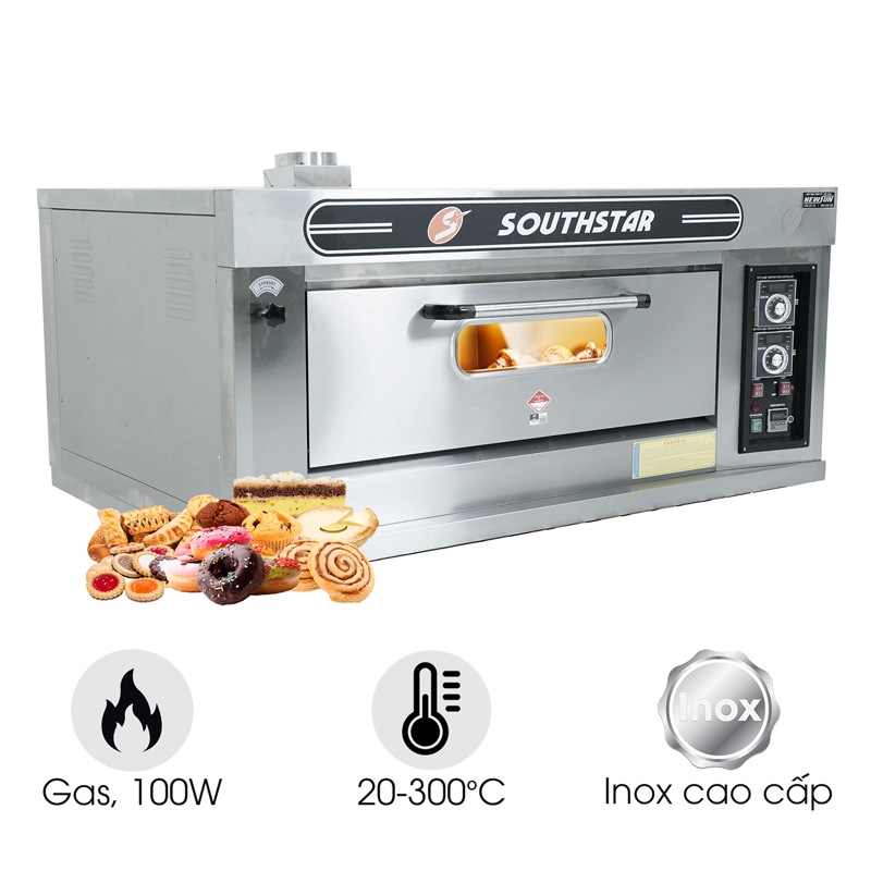 Lò nướng bánh Southstar 1 tầng 2 khay dùng gas