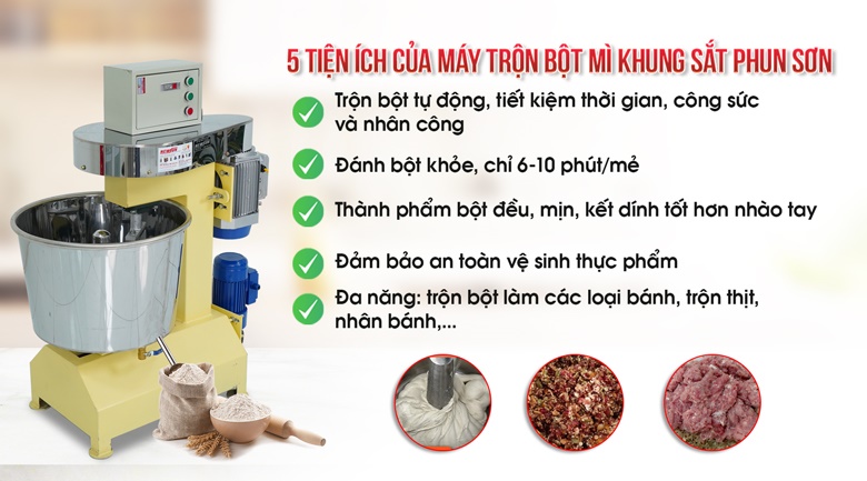 Lợi ích từ máy trộn bột khung sắt phun sơn đặt hàng theo yêu cầu