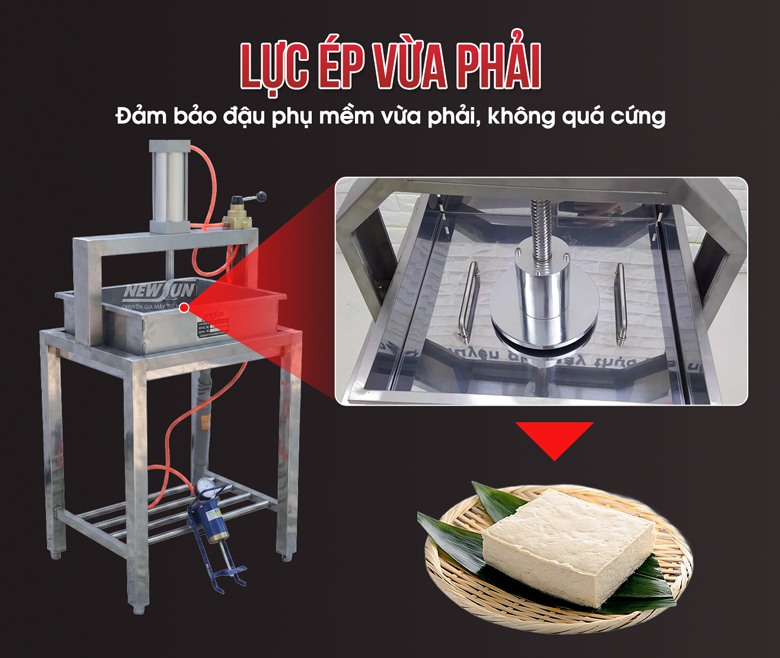 Lực ép vừa phải, đảm bảo độ mềm cho đậu