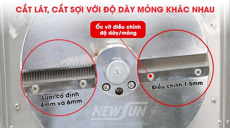Máy cắt lát rau củ công nghiệp QSP cắt đa dạng các loại rau củ với nhiều kích cỡ khác nhau