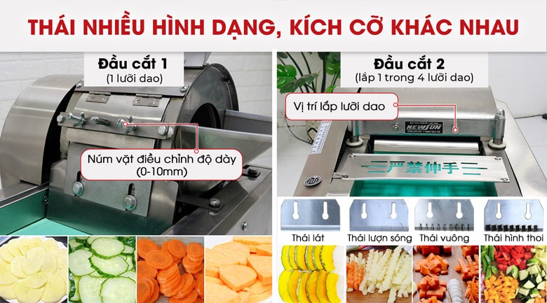Máy thái rau củ công nghiệp YQC1000 thái đa năng