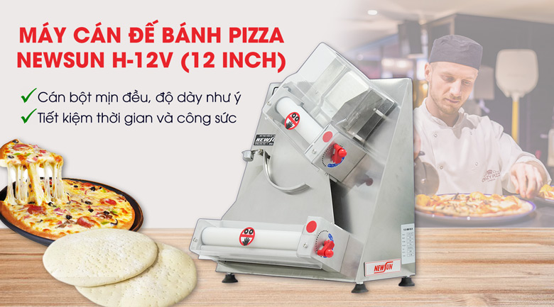 Máy cán đế bánh Pizza NEWSUN H-12V (12 inch)