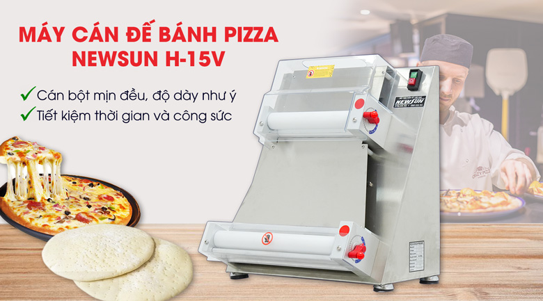 Máy cán đế bánh Pizza H-15V (15 inch) NEWSUN