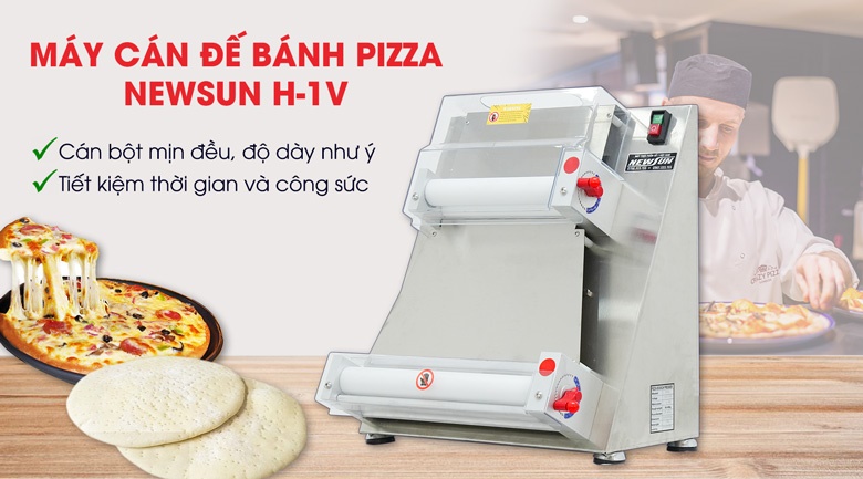 Máy cán đế bánh Pizza H-1V (15 inch) NEWSUN