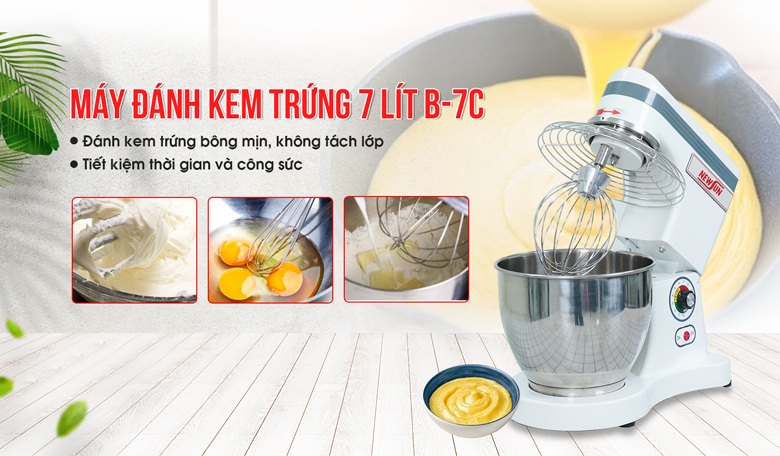 Máy đánh kem trứng NEWSUN B-7C (7 lít) chính hãng, giá tốt
