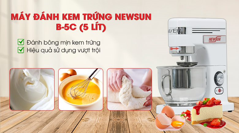 Máy đánh kem trứng NEWSUN B-5C (5 lít)