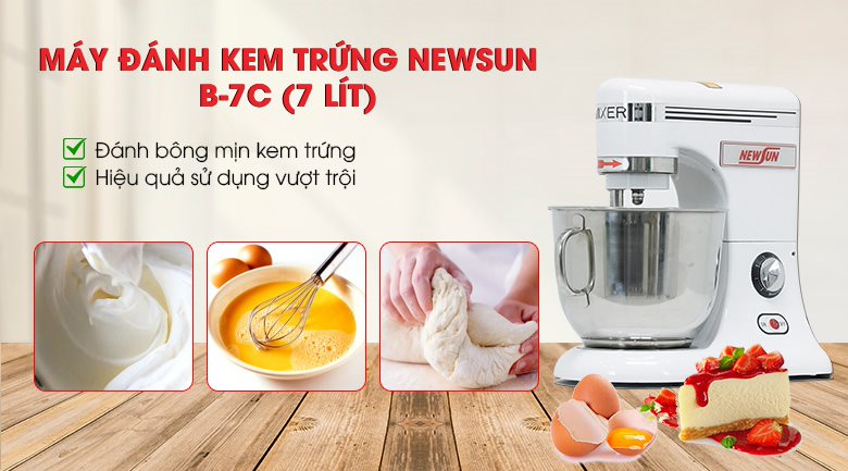 Máy đánh kem trứng NEWSUN B-7C (7 lít)