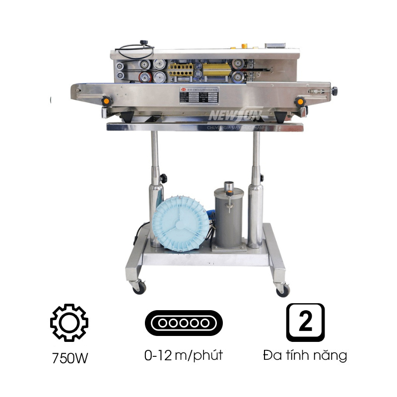Máy hàn miệng túi có thổi khí liên tục DBF-1000