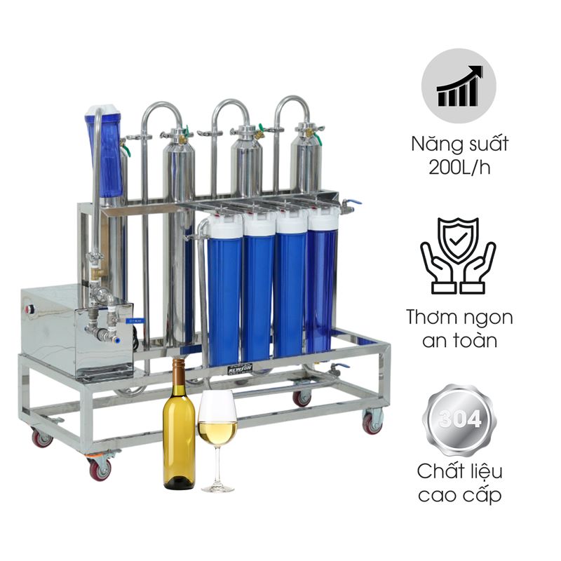 Máy lọc rượu khử độc tố 200l/h