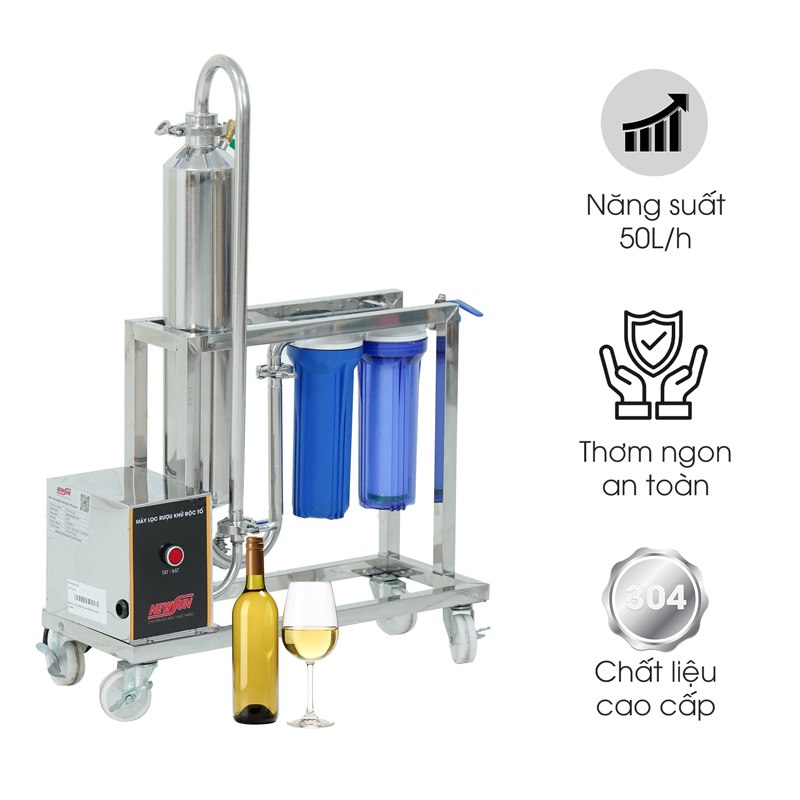Máy lọc rượu khử độc tố 50l/h