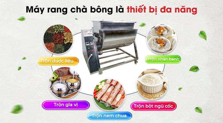 Máy rang chà bông đa năng