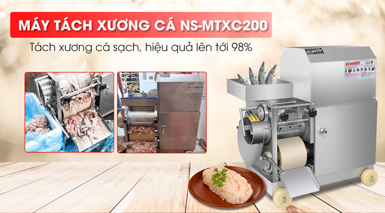 Máy tách xương cá NS-MTXC200 NEWSUN giá tốt, chất lượng vượt trội