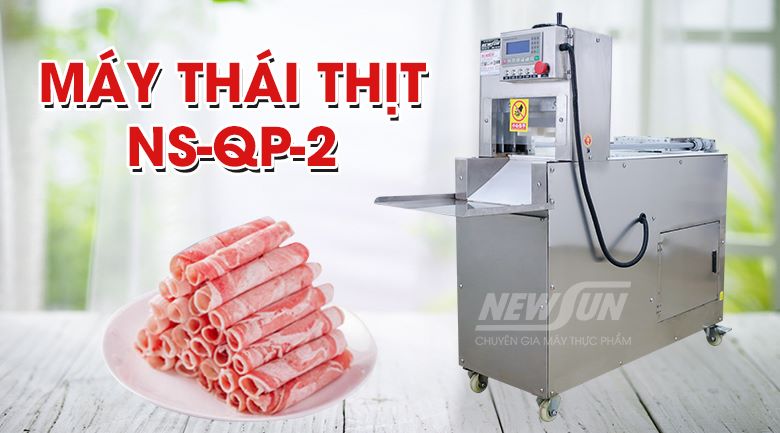 Máy thái thịt NS-QP2 là giải pháp tối ưu cho các cơ sở chế biến thịt đông lạnh