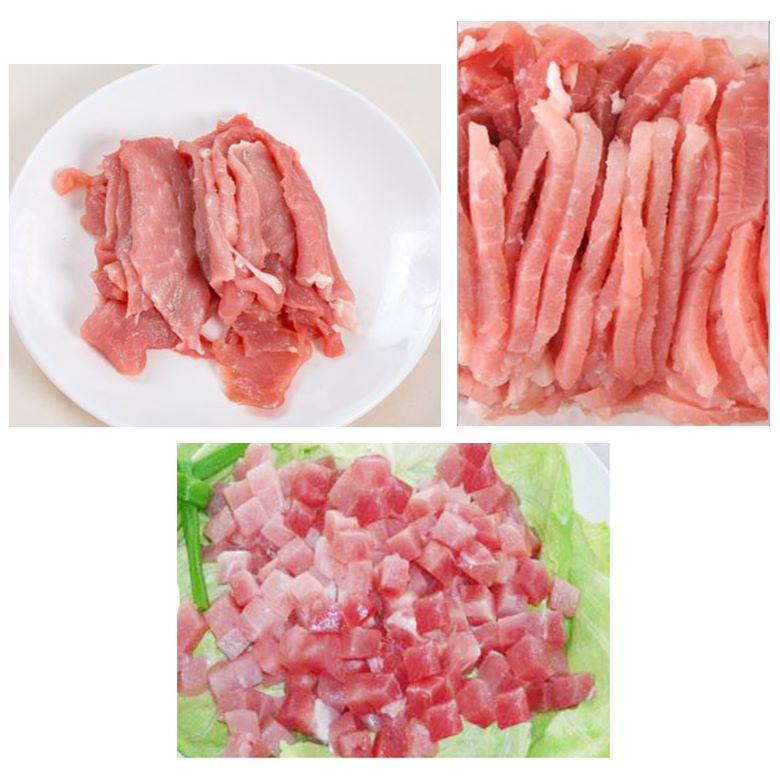 Thái đa dạng hình dạng thịt khác nhau