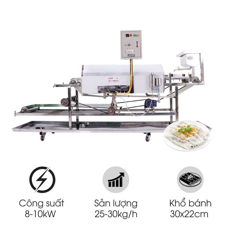 Máy tráng bánh cuốn, bánh ướt tự động