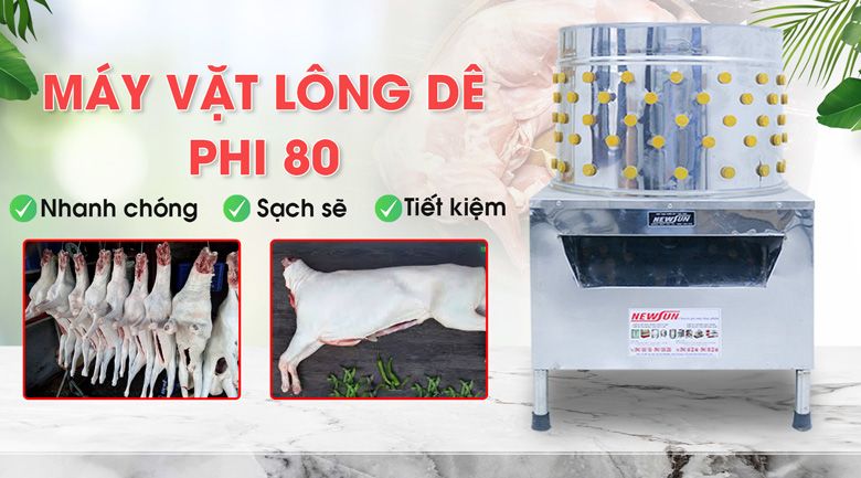 Hình ảnh máy vặt lông dê phi 80