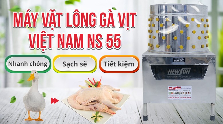 Máy vặt lông gà vịt Việt Nam NS 55 Chính Hãng, Giá Tốt