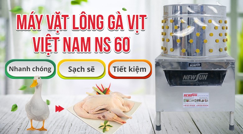 Máy vặt lông gà vịt Việt Nam NS 60