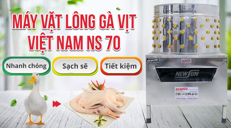 Máy vặt lông gà vịt Việt Nam NS70 Chính Hãng, Giá Tốt
