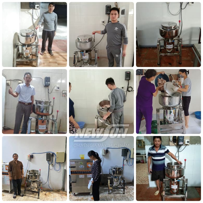 Hình ảnh khách hàng sử dụng máy xay giò chả NEWSUN