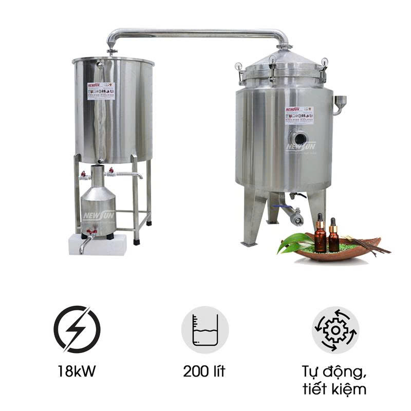 Nồi chưng cất tinh dầu 200 lít