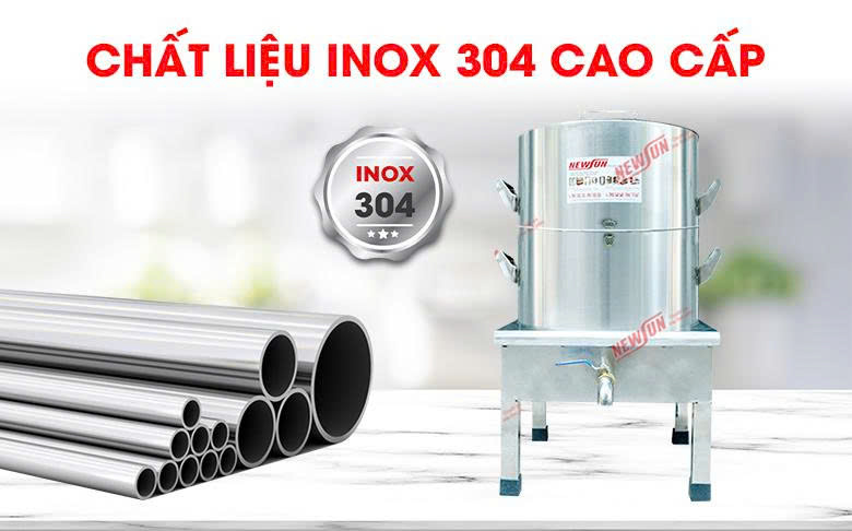 <em>Nồi sử dụng chất liệu inox cao cấp nhất để chế tạo</em>