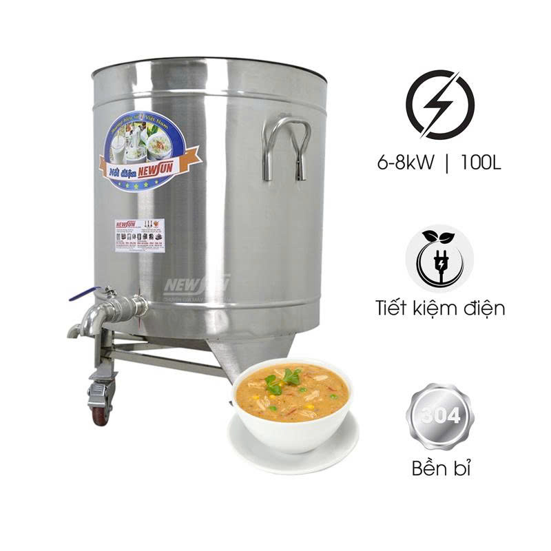 Nồi nấu chè bằng điện 100 lít