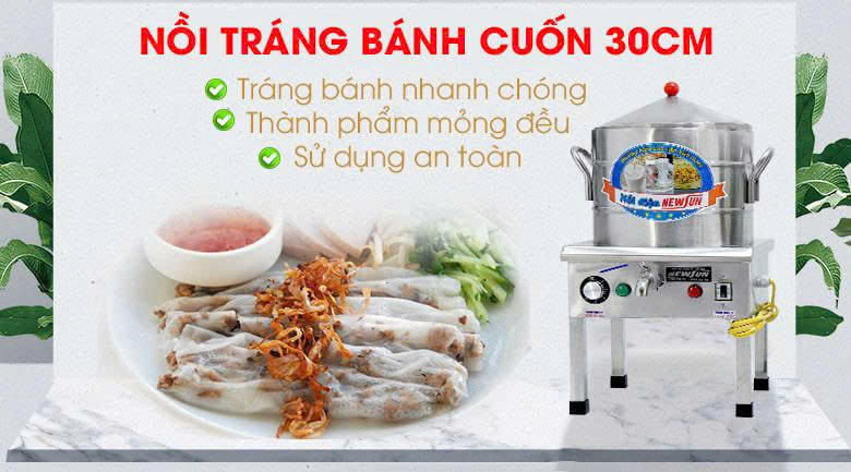 Nồi tráng bánh cuốn 30cm chính hãng NEWSUN sản xuất