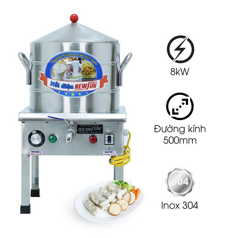 Nồi tráng bánh cuốn điện 50cm